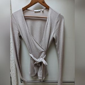 Aritzia Wilfred Free wrap knit top - size small